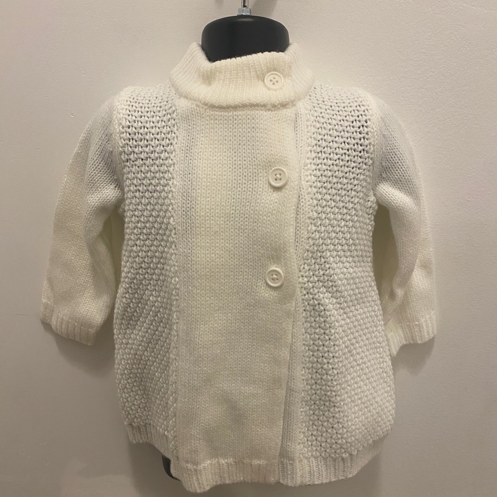 Janie & Jack - Ivory Textured Sweater Coat NWT - size: 6-12months